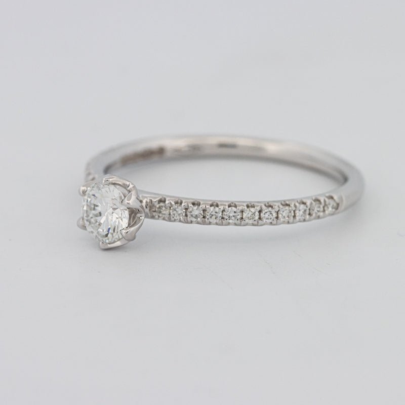 0.30 CT Round Solitaire Pavé Ring - ZIZOV DIAMONDS
