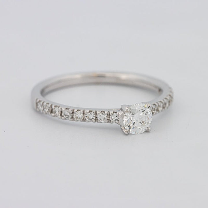 0.30 CT Round Solitaire Pavé Ring - ZIZOV DIAMONDS