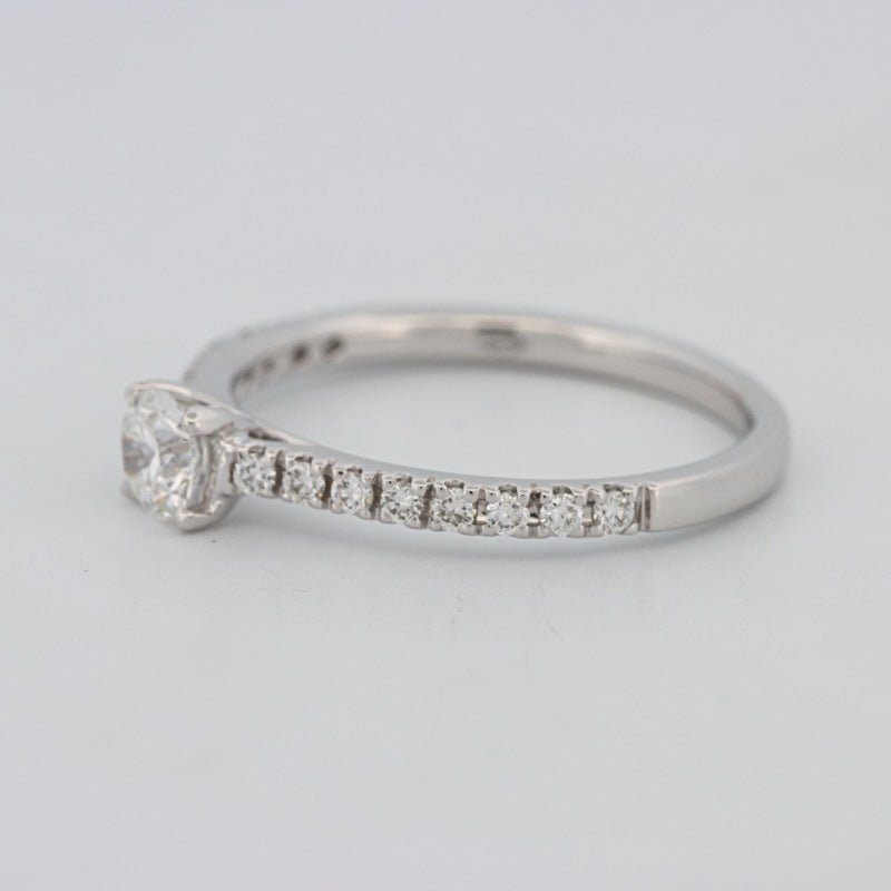 0.30 CT Round Solitaire Pavé Ring - ZIZOV DIAMONDS