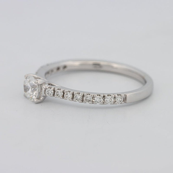 0.30 CT Round Solitaire Pavé Ring - ZIZOV DIAMONDS