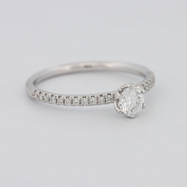0.30 CT Round Solitaire Pavé Ring - ZIZOV DIAMONDS