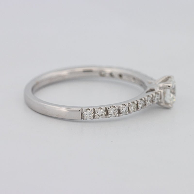 0.30 CT Round Solitaire Pavé Ring - ZIZOV DIAMONDS