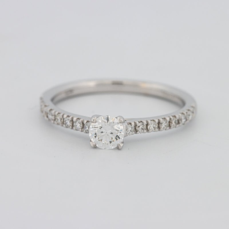 0.30 CT Round Solitaire Pavé Ring - ZIZOV DIAMONDS