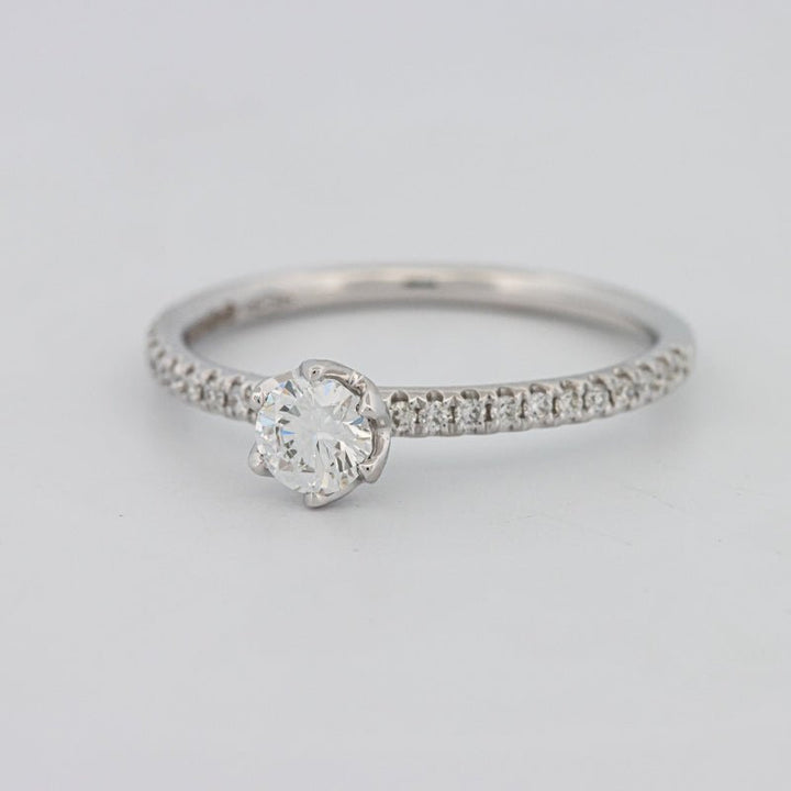 0.30 CT Round Solitaire Pavé Ring - ZIZOV DIAMONDS