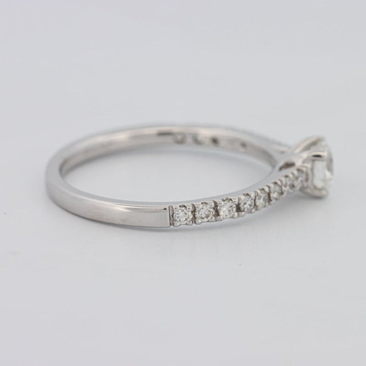 0.30 CT Round Solitaire Pavé Ring - ZIZOV DIAMONDS