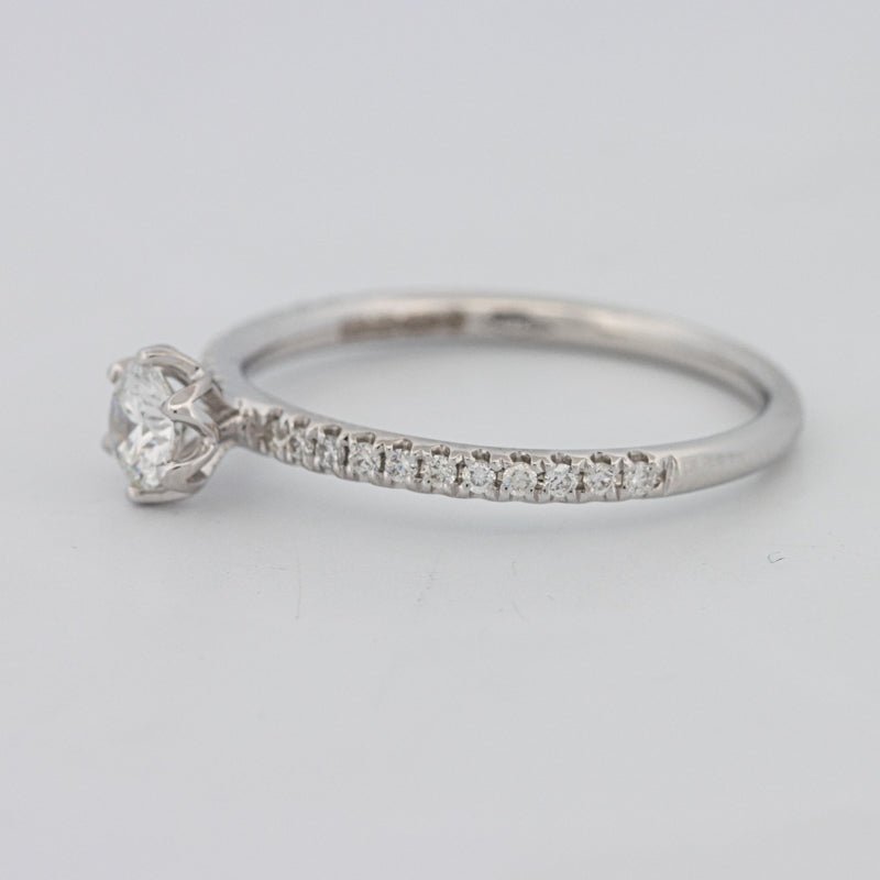 0.30 CT Round Solitaire Pavé Ring - ZIZOV DIAMONDS