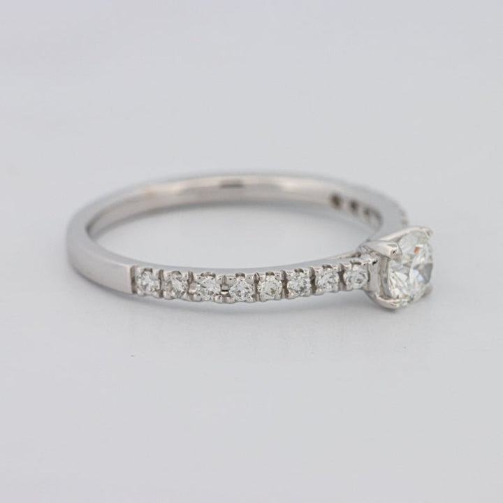0.30 CT Round Solitaire Pavé Ring - ZIZOV DIAMONDS
