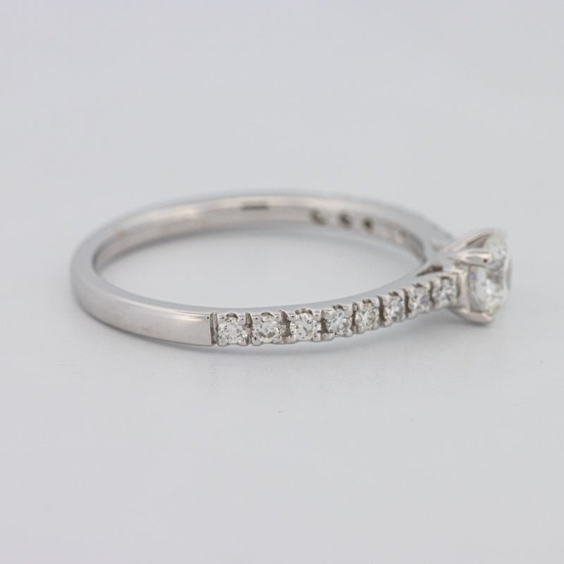 0.30 CT Round Solitaire Pavé Ring - ZIZOV DIAMONDS