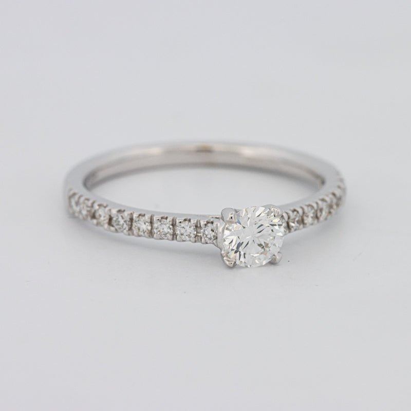 0.30 CT Round Solitaire Pavé Ring - ZIZOV DIAMONDS