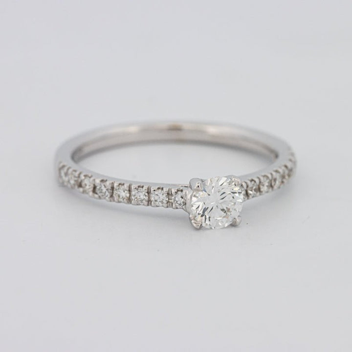 0.30 CT Round Solitaire Pavé Ring - ZIZOV DIAMONDS