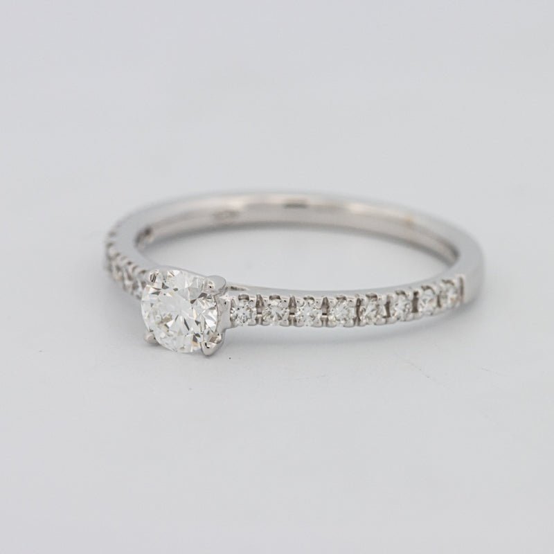 0.30 CT Round Solitaire Pavé Ring - ZIZOV DIAMONDS