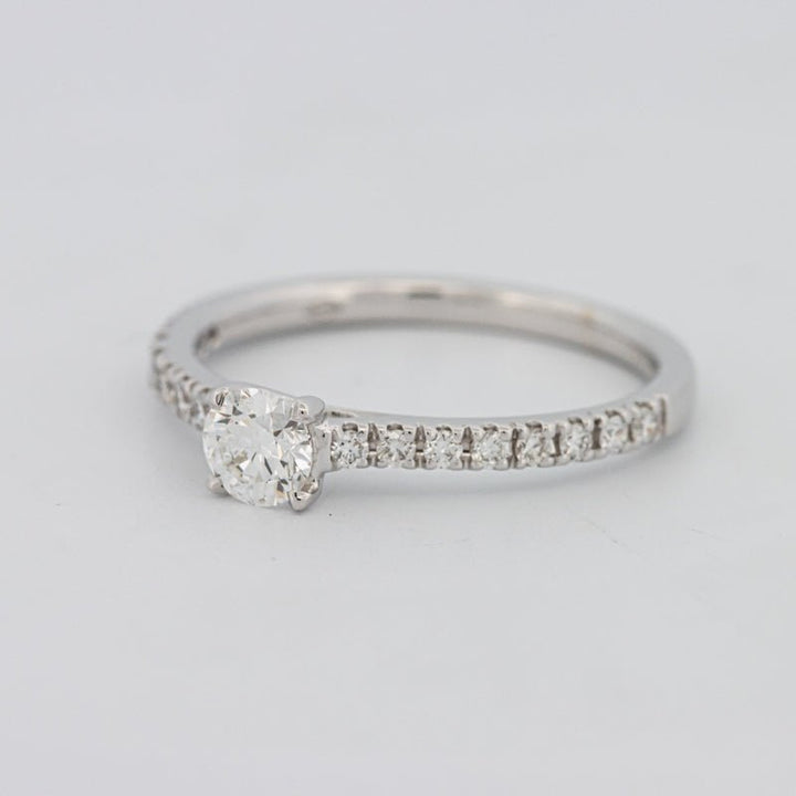 0.30 CT Round Solitaire Pavé Ring - ZIZOV DIAMONDS