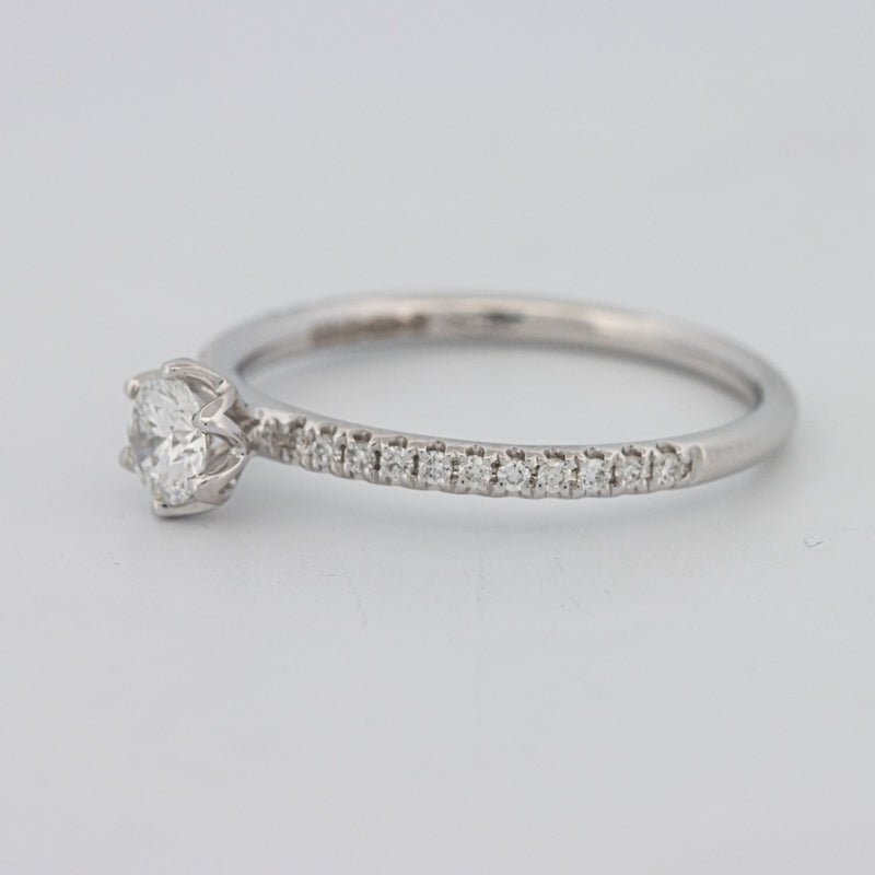0.30 CT Round Solitaire Pavé Ring - ZIZOV DIAMONDS