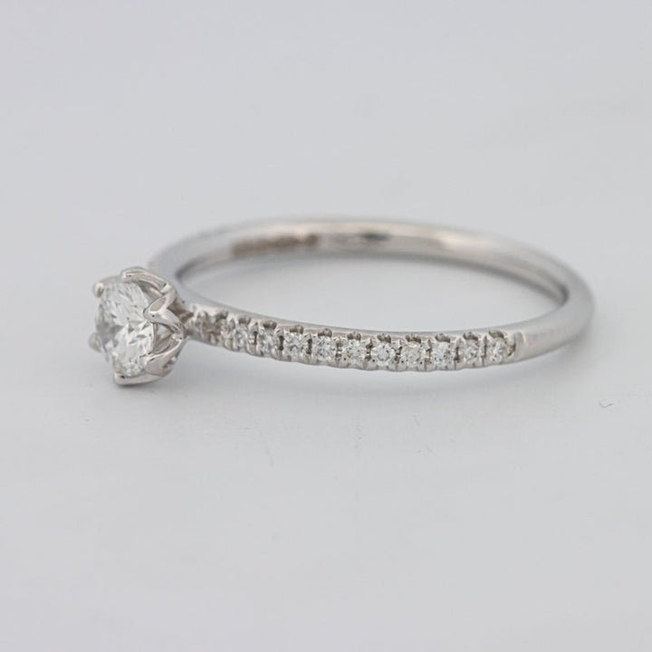 0.30 CT Round Solitaire Pavé Ring - ZIZOV DIAMONDS