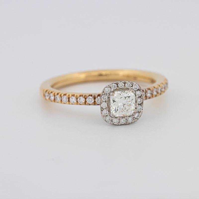 0.30 CT Square Radiant Halo Solitaire - ZIZOV DIAMONDS