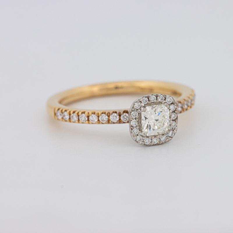 0.30 CT Square Radiant Halo Solitaire - ZIZOV DIAMONDS