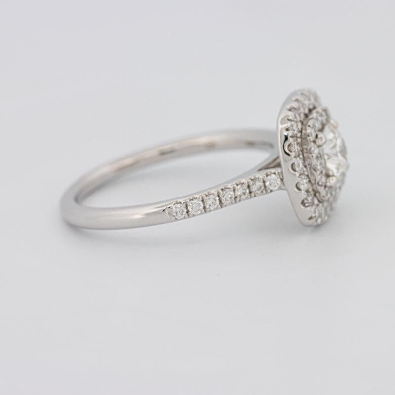 0.37 CT Double Halo Round Solitaire ring - ZIZOV DIAMONDS
