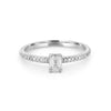 0.37 CT Emerald Solitaire Pavé Ring - ZIZOV DIAMONDS
