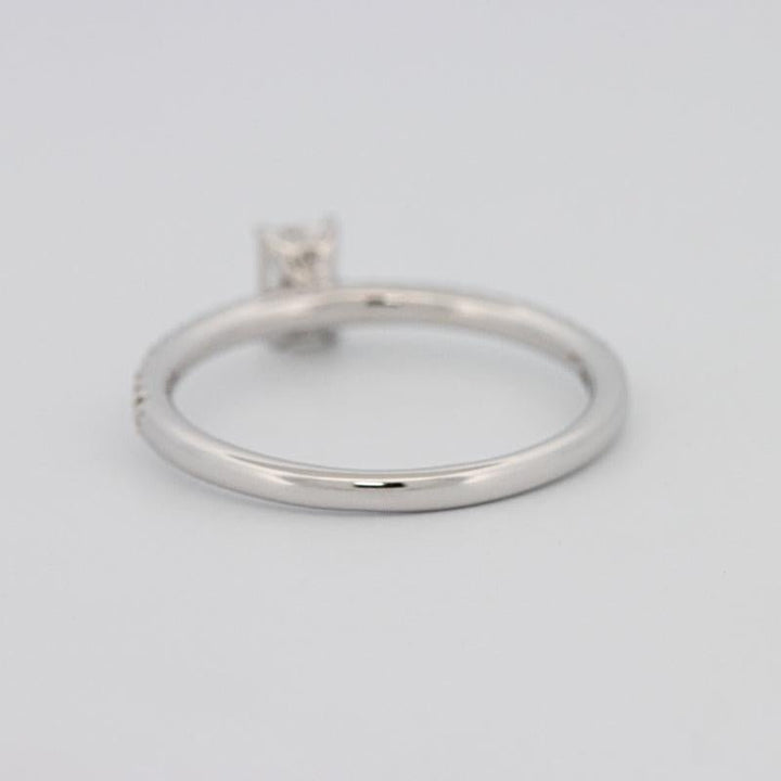 0.37 CT Emerald Solitaire Pavé Ring - ZIZOV DIAMONDS