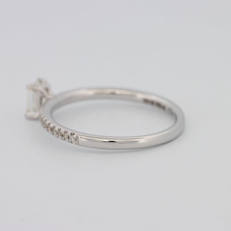 0.37 CT Emerald Solitaire Pavé Ring - ZIZOV DIAMONDS