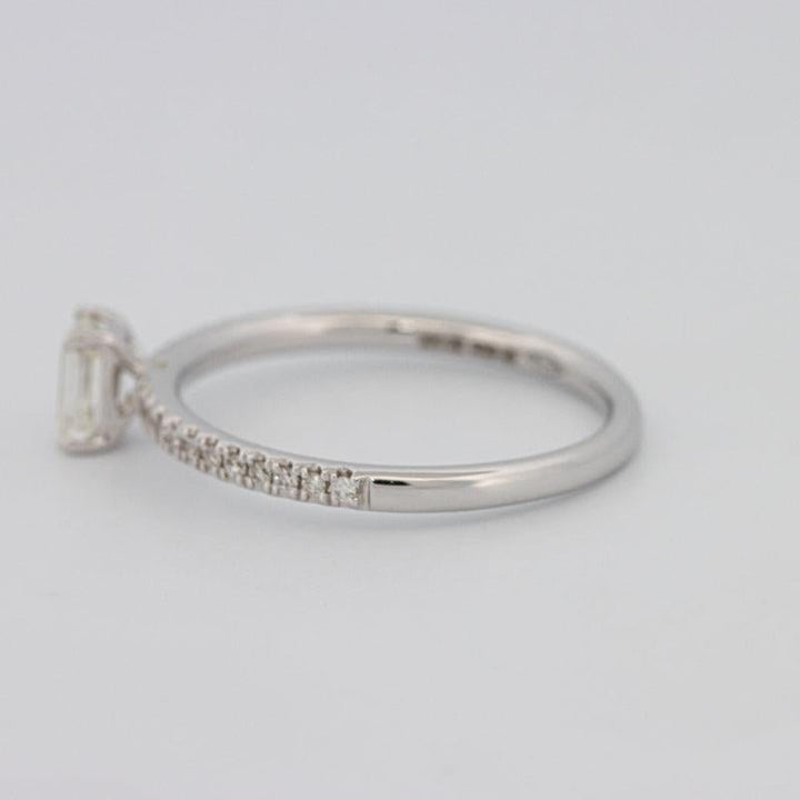 0.37 CT Emerald Solitaire Pavé Ring - ZIZOV DIAMONDS