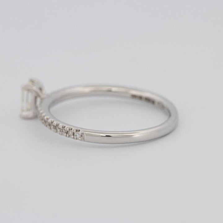 0.37 CT Emerald Solitaire Pavé Ring - ZIZOV DIAMONDS