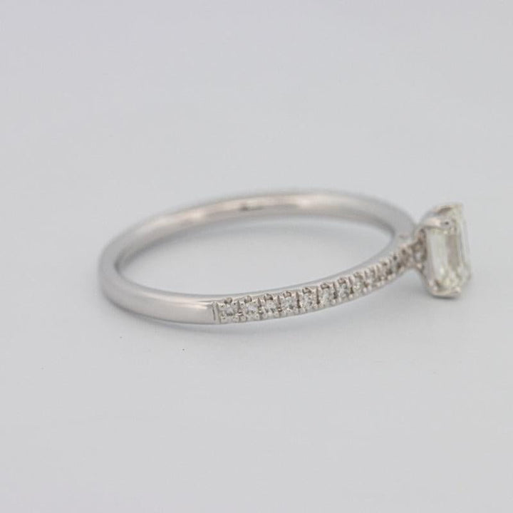 0.37 CT Emerald Solitaire Pavé Ring - ZIZOV DIAMONDS