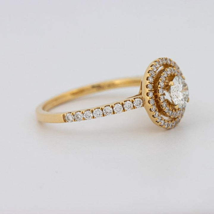 0.38 CT Round Double Halo Solitaire - ZIZOV DIAMONDS