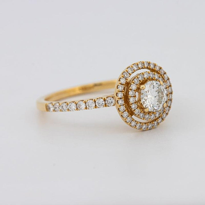 0.38 CT Round Double Halo Solitaire - ZIZOV DIAMONDS