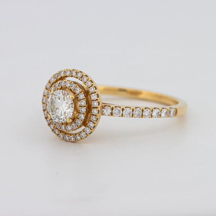 0.38 CT Round Double Halo Solitaire - ZIZOV DIAMONDS