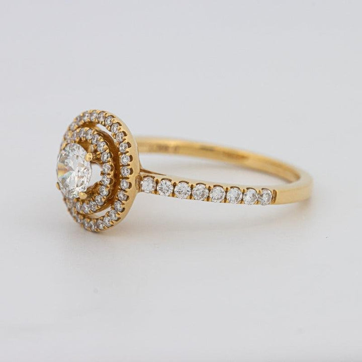 0.38 CT Round Double Halo Solitaire - ZIZOV DIAMONDS
