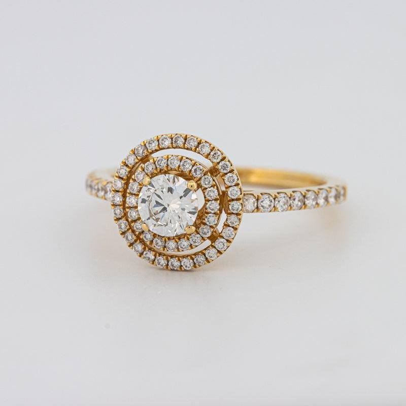 0.38 CT Round Double Halo Solitaire - ZIZOV DIAMONDS