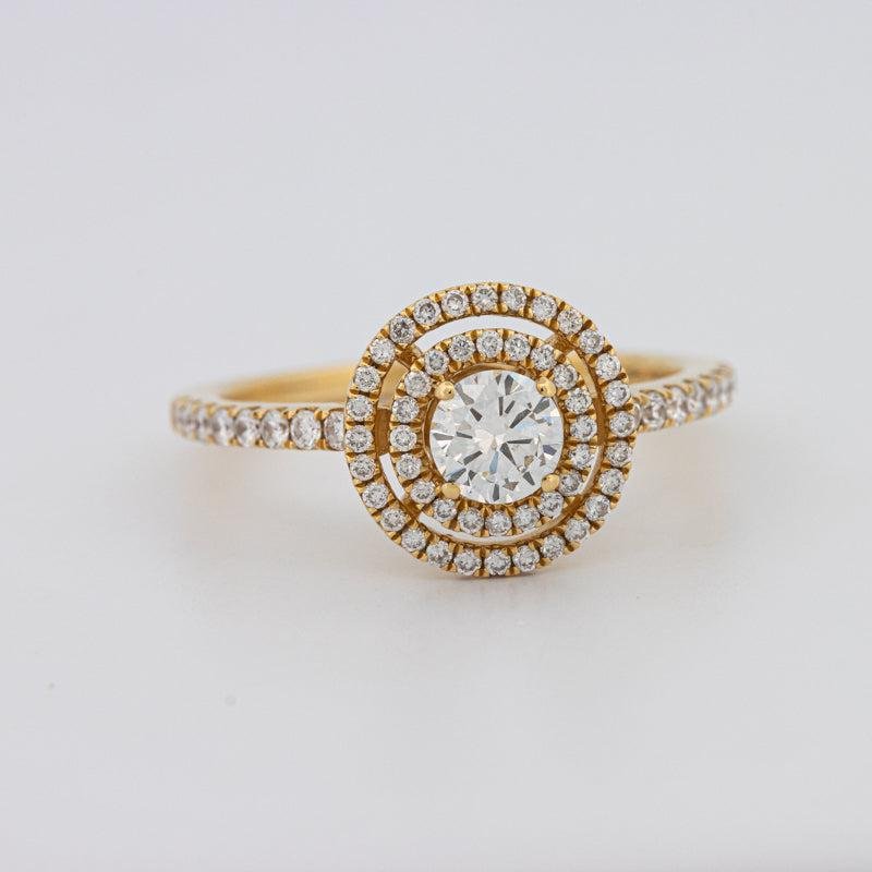 0.38 CT Round Double Halo Solitaire - ZIZOV DIAMONDS
