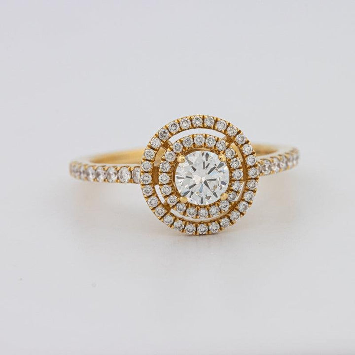 0.38 CT Round Double Halo Solitaire - ZIZOV DIAMONDS