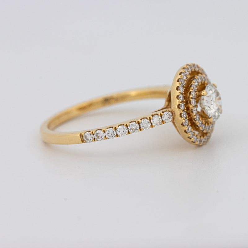 0.38 CT Round Double Halo Solitaire - ZIZOV DIAMONDS