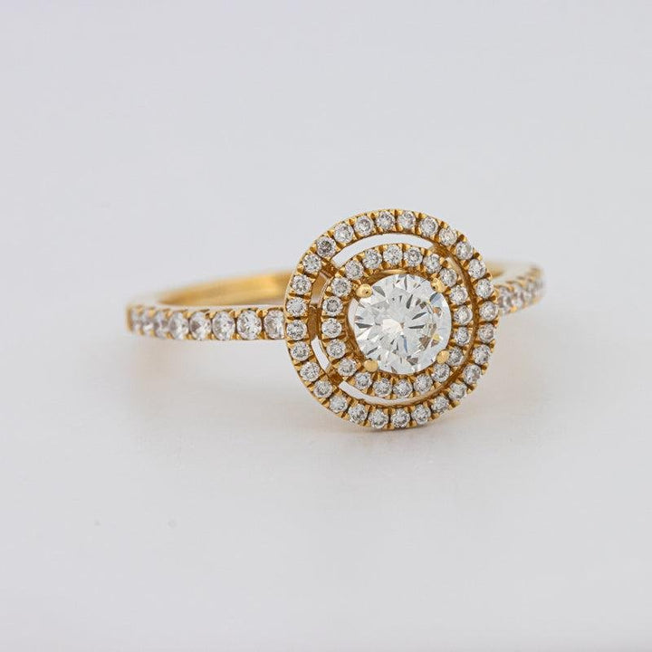 0.38 CT Round Double Halo Solitaire - ZIZOV DIAMONDS