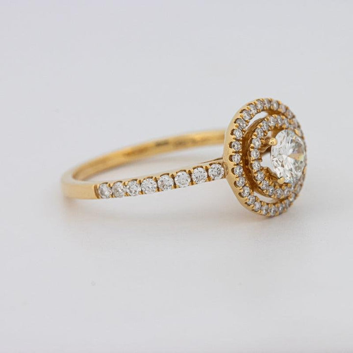 0.38 CT Round Double Halo Solitaire - ZIZOV DIAMONDS