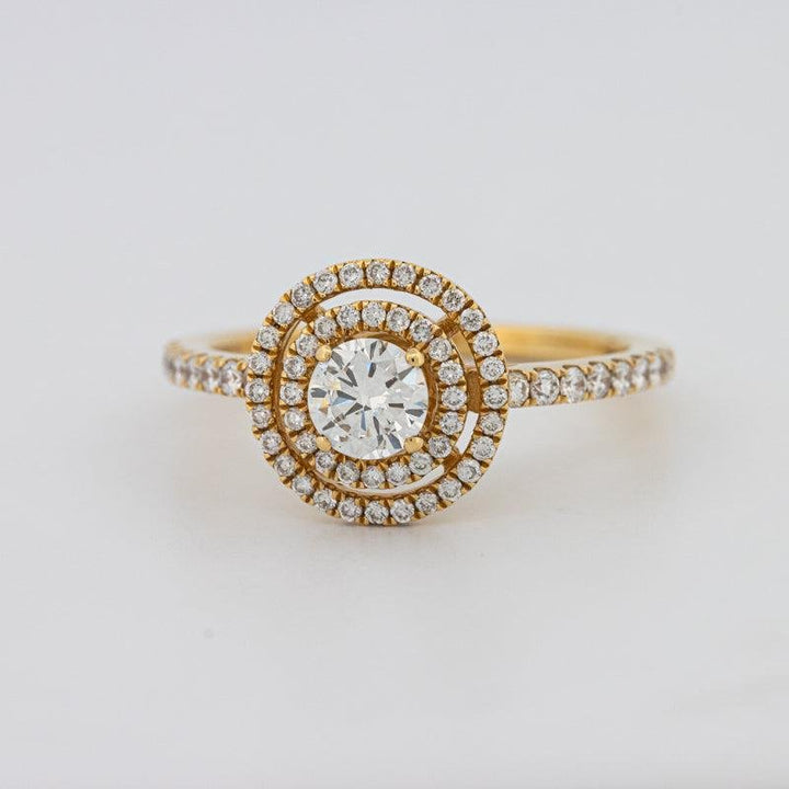 0.38 CT Round Double Halo Solitaire - ZIZOV DIAMONDS