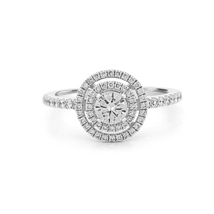 0.38 CT Round Double Halo Solitaire - ZIZOV DIAMONDS