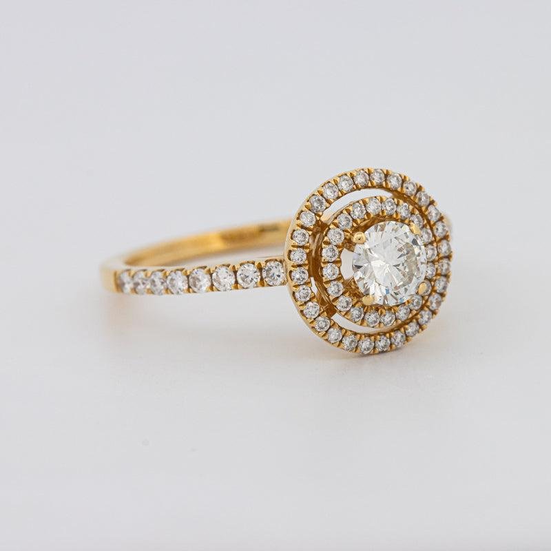 0.38 CT Round Double Halo Solitaire - ZIZOV DIAMONDS