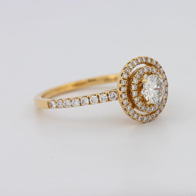 0.38 CT Round Double Halo Solitaire - ZIZOV DIAMONDS