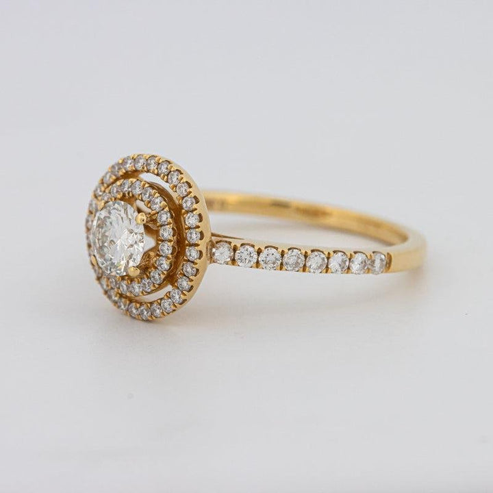 0.38 CT Round Double Halo Solitaire - ZIZOV DIAMONDS