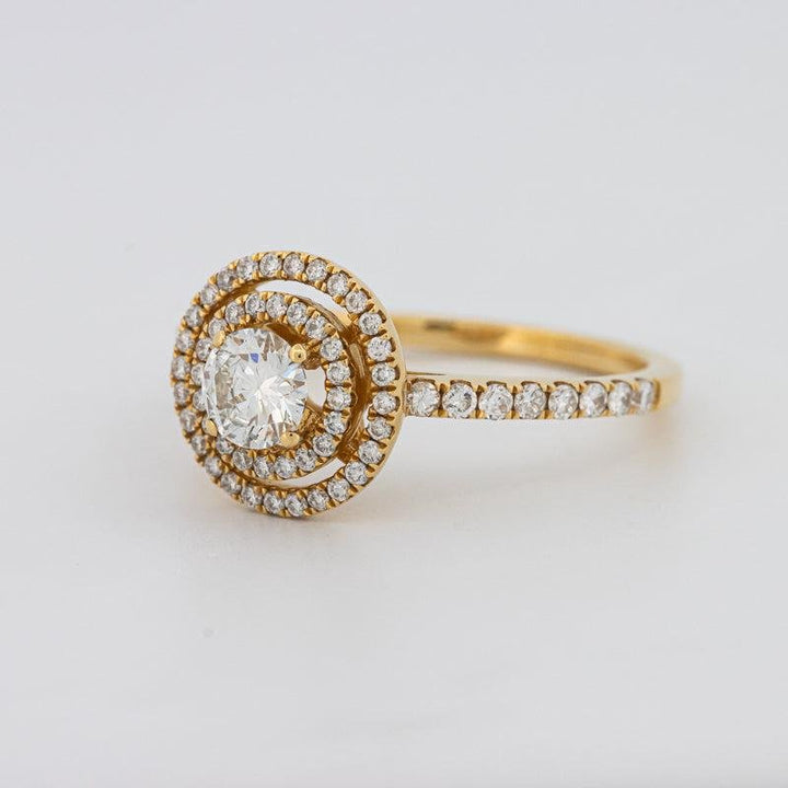 0.38 CT Round Double Halo Solitaire - ZIZOV DIAMONDS