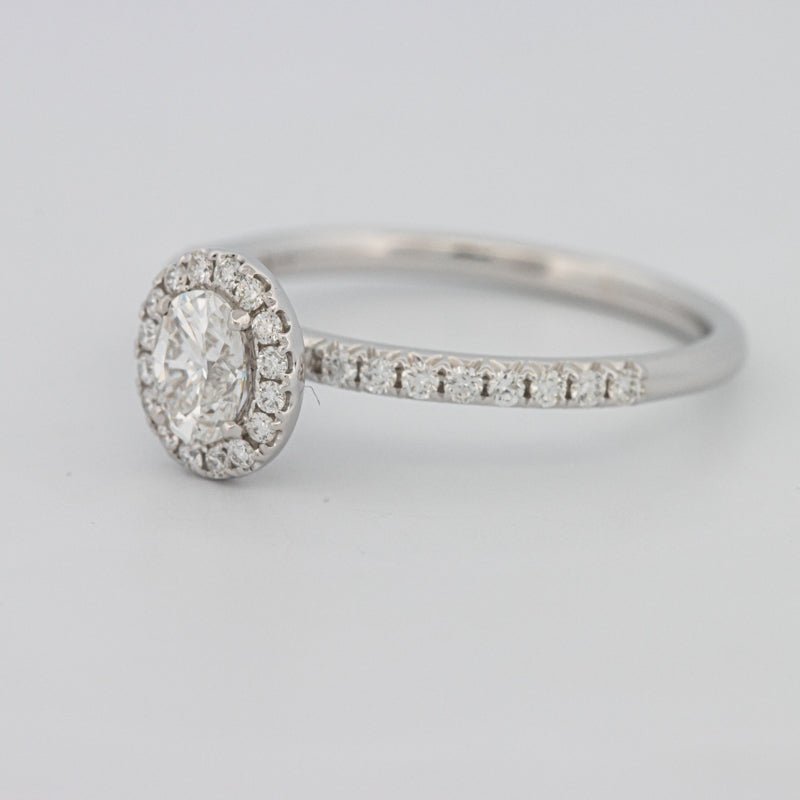 0.39 CT Oval Cut Halo Solitaire - ZIZOV DIAMONDS