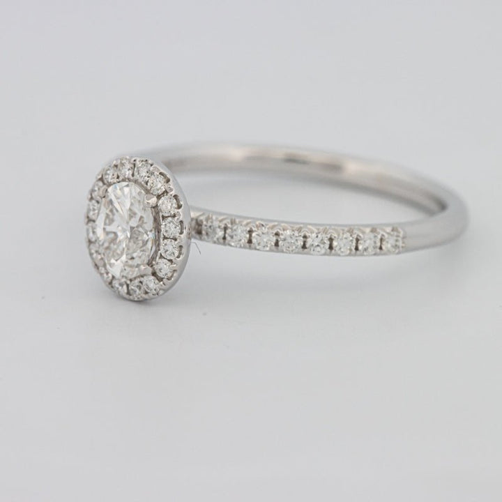 0.39 CT Oval Cut Halo Solitaire - ZIZOV DIAMONDS