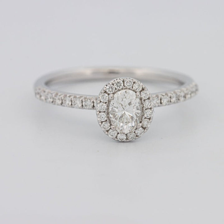 0.39 CT Oval Cut Halo Solitaire - ZIZOV DIAMONDS