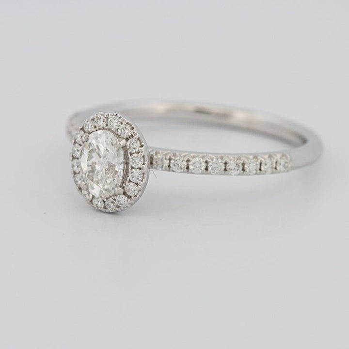 0.39 CT Oval Cut Halo Solitaire - ZIZOV DIAMONDS