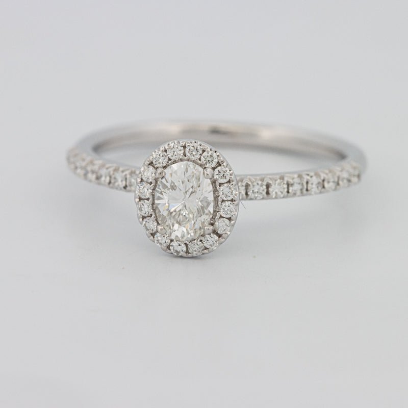 0.39 CT Oval Cut Halo Solitaire - ZIZOV DIAMONDS