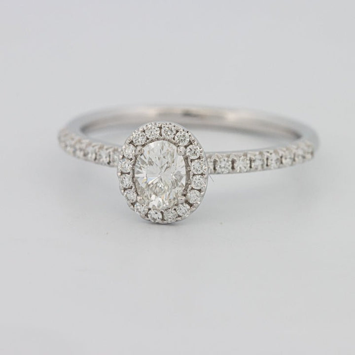 0.39 CT Oval Cut Halo Solitaire - ZIZOV DIAMONDS