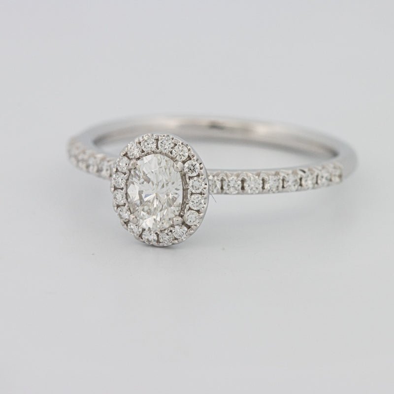 0.39 CT Oval Cut Halo Solitaire - ZIZOV DIAMONDS